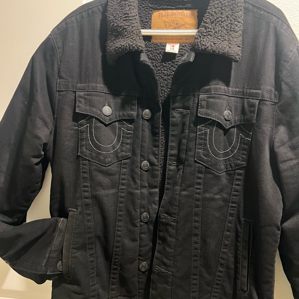 True Religion Black Denim Jacket